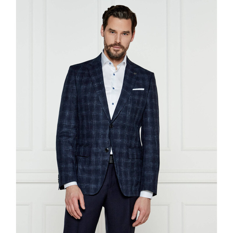 BOSS BLACK Vlněná sako H-Hutson-233 | Slim Fit přidáním lnu