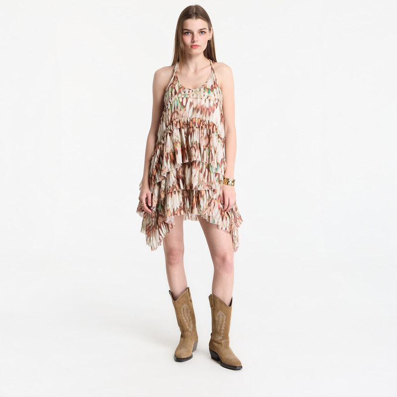 Šaty AllSaints Cavarly Mini Dress Oceano Soft Pink 8 115646583
