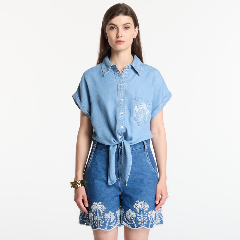 Košile GUESS Ambra Shirt Playa Sol L 115646572