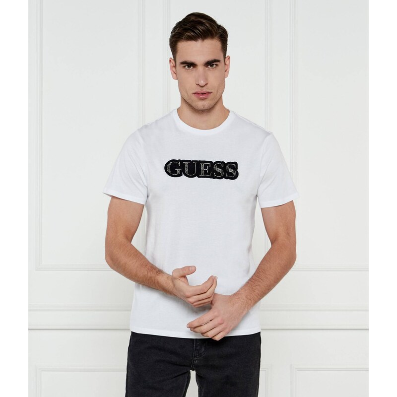 GUESS Tričko EMBELLISHED LOGO | Slim Fit