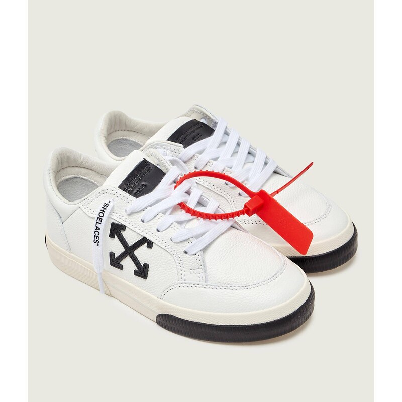 OFF-WHITE Kožené tenisky W-VULC LOW
