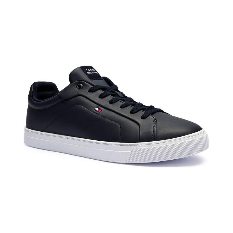 Tommy Hilfiger Kožené tenisky ICON COURT LTH FLAG ESS