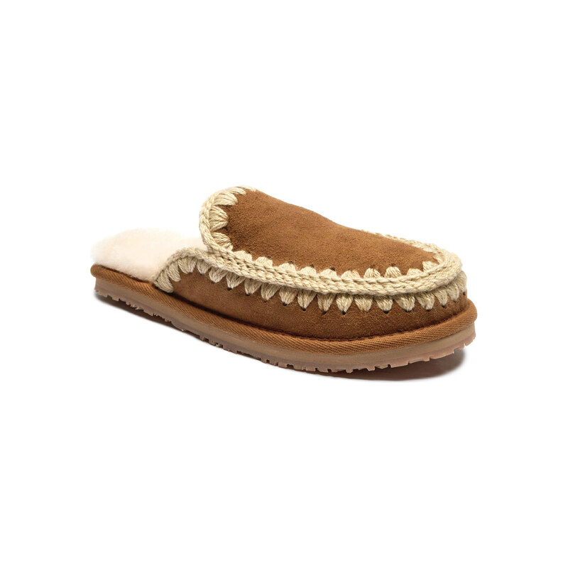 MOU Domácí obuv FULL ESKIMO STITCH | s příměsí vlny | zamsz 103521282