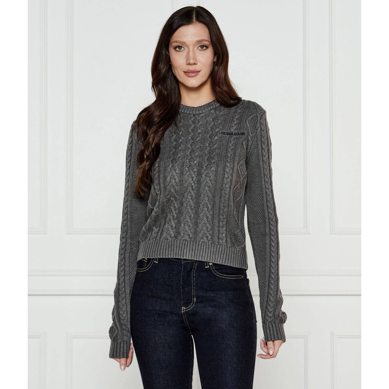 Guess Jeans Svetr | Regular Fit | s příměsí vlny