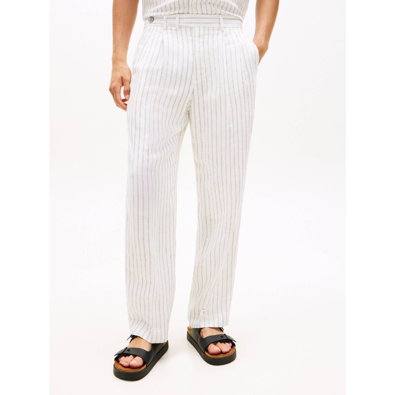 Tommy Hilfiger Lněné kalhoty | Slim Fit