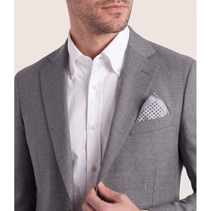 BOSS BLACK Lněná kapesníček H-POCKET | BECKHAM x BOSS