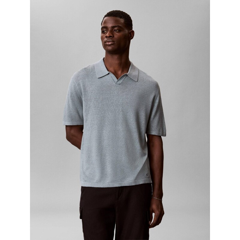 Calvin Klein Polokošile JOHNNY | Loose fit přidáním lnu