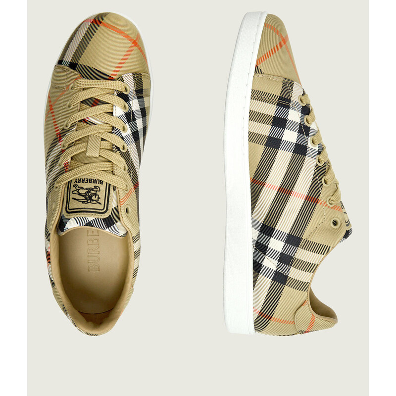 Burberry Tenisky Check Set s přídavkem kůže