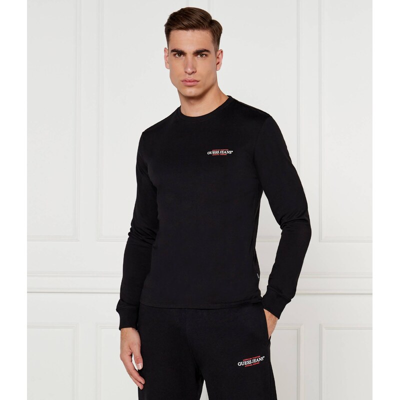 Guess Jeans Tričko s dlouhým rukávem AMERICAN | Slim Fit