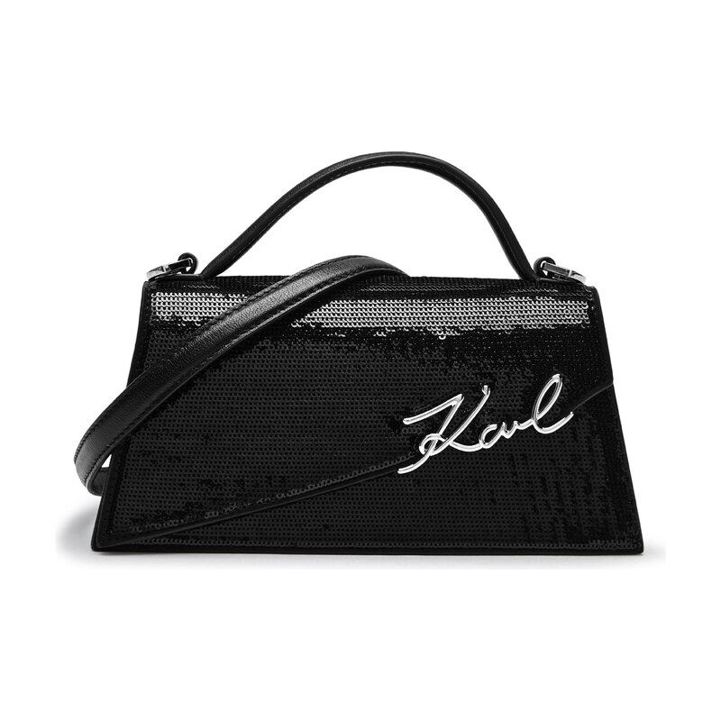 Karl Lagerfeld Kufřík k/signature s přídavkem kůže
