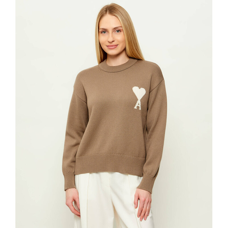 AMI Paris Vlněný svetr DE COEUR | regular fit 114443488