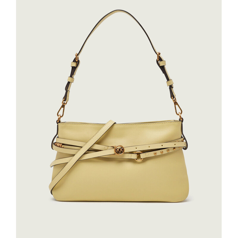 Pinko Kožená kabelka na rameno BELT BAG MINI