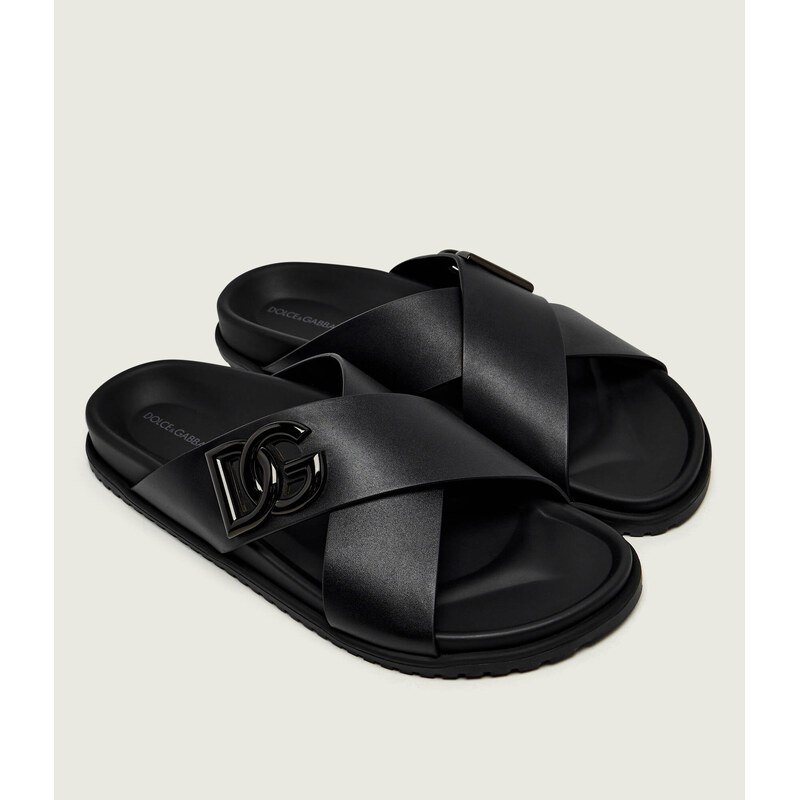 Dolce & Gabbana Kožené pantofle