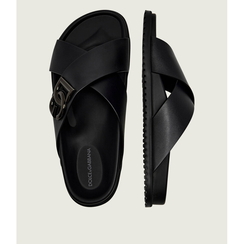Dolce & Gabbana Kožené pantofle