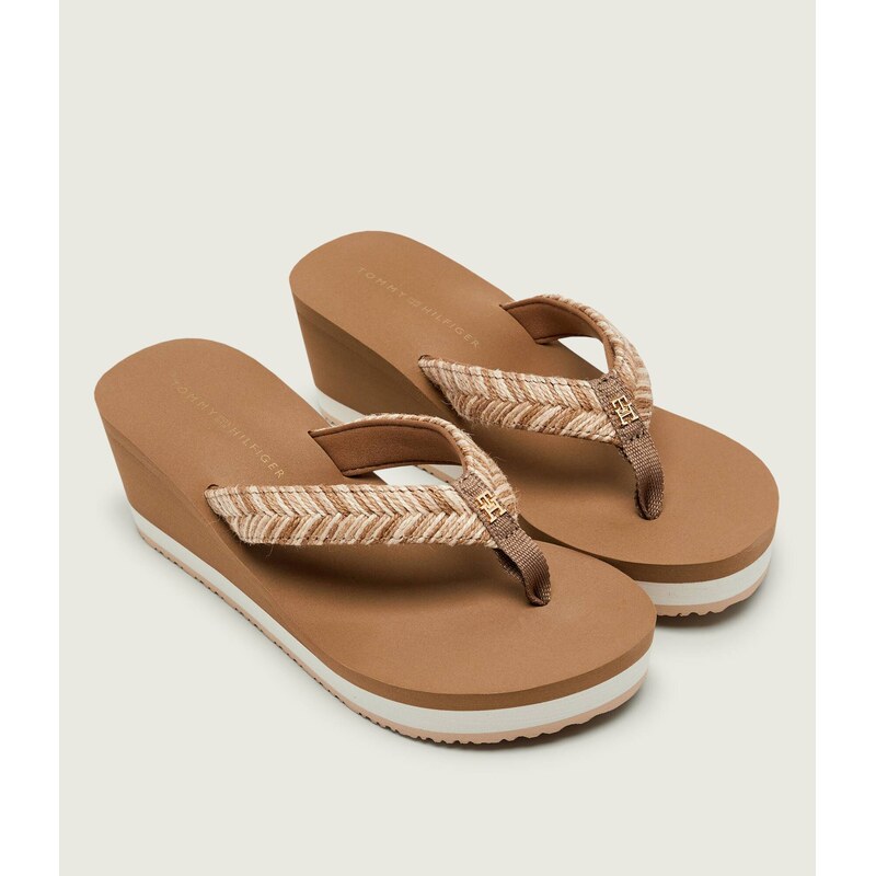 Tommy Hilfiger Žabky SUMMER přidáním lnu