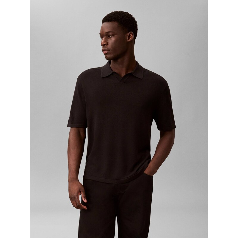 Calvin Klein Polokošile JOHNNY | Loose fit přidáním lnu