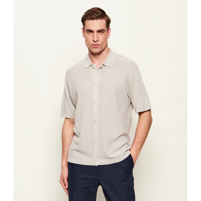 BOSS ORANGE Lněná košile Amicino | regular fit