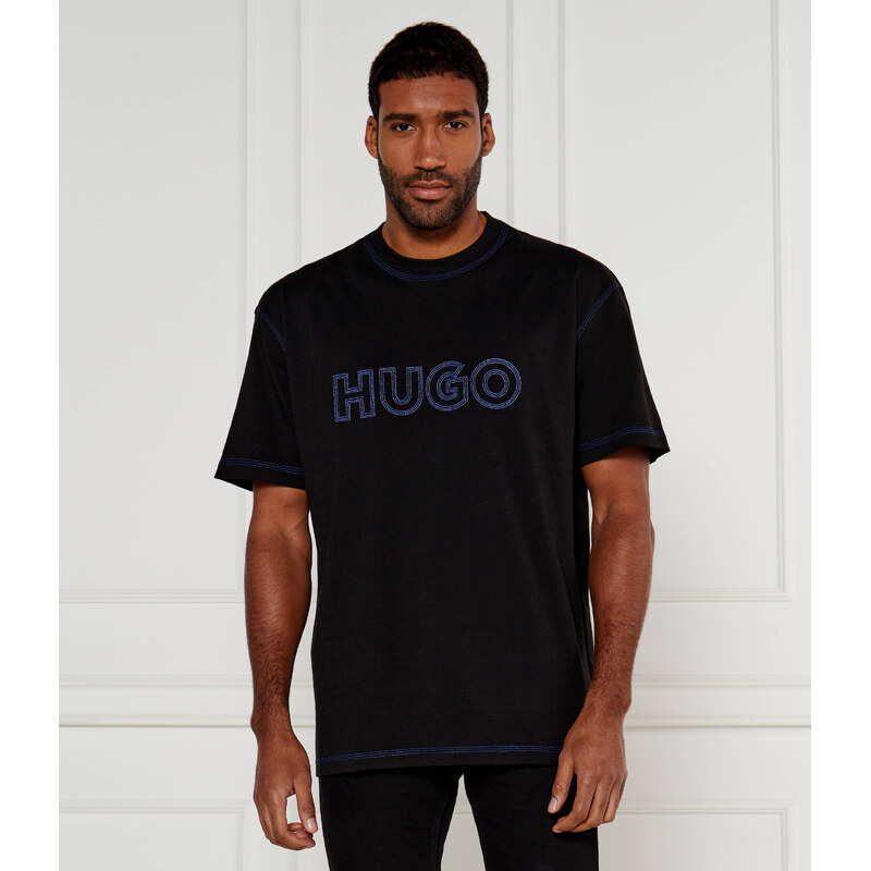 Hugo Blue Tričko Nitlogo | Relaxed fit