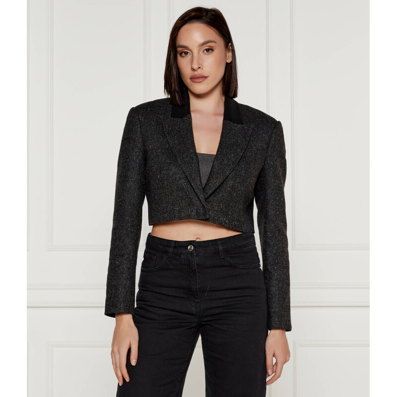 Patrizia Pepe Blejzr | Cropped Fit | s příměsí vlny