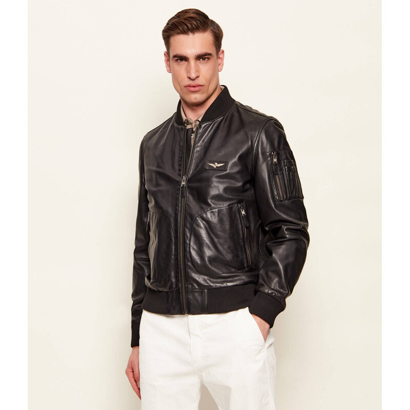 Aeronautica Militare Kožená bunda bomber | regular fit 114406888