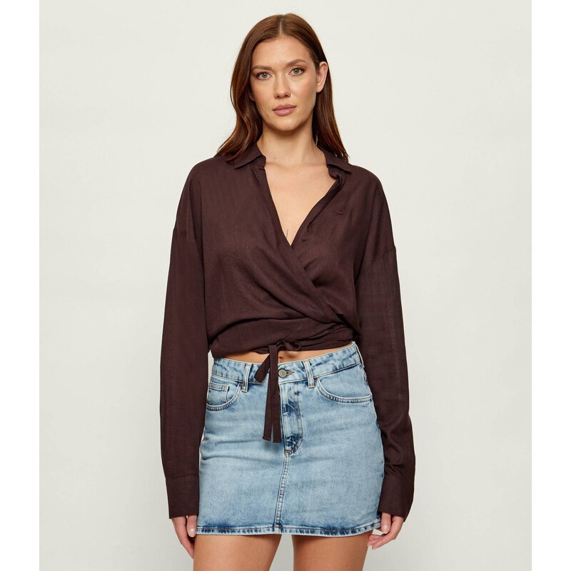 Emporio Armani Košile | Cropped Fit přidáním lnu