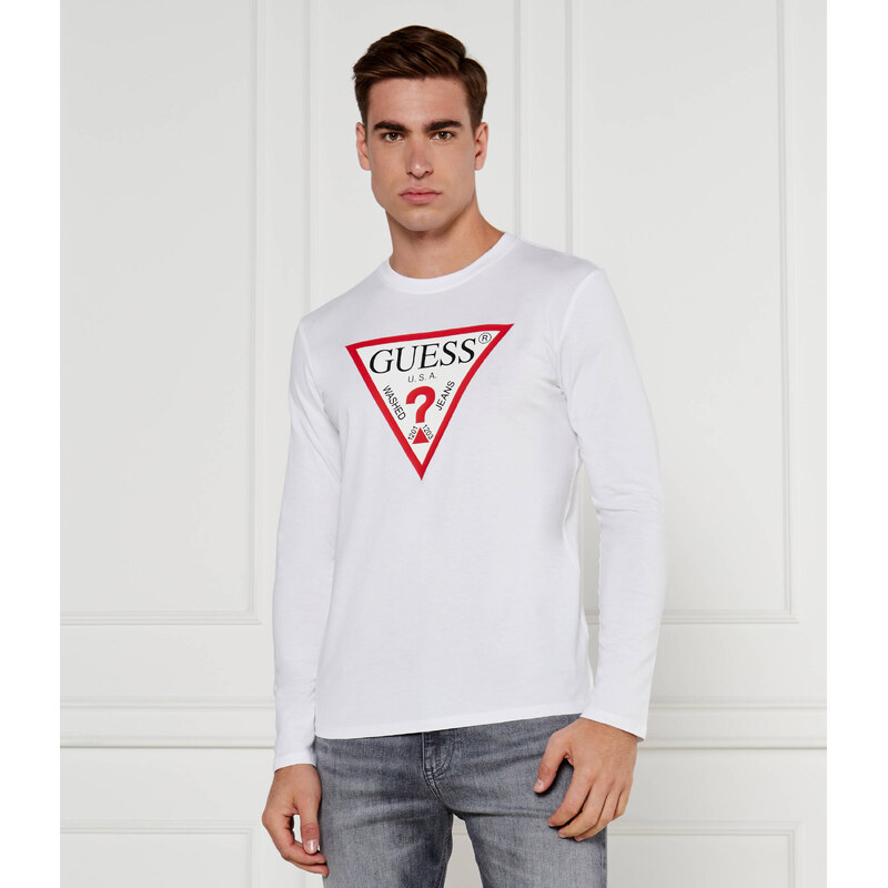 GUESS Tričko s dlouhým rukávem | Slim Fit