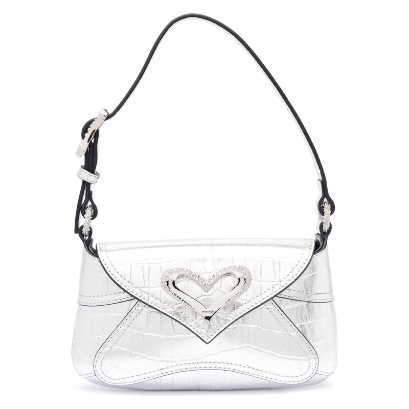 Pinko Kožená večerní kabelka 520 Shoulder Baby Fl