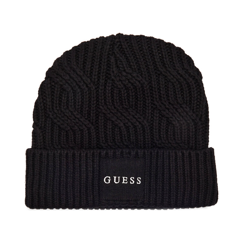 GUESS Čepice CABLE | s příměsí vlny
