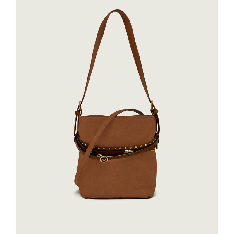 Pinko Kabelka na rameno BUCKET BELT MINI | semiš