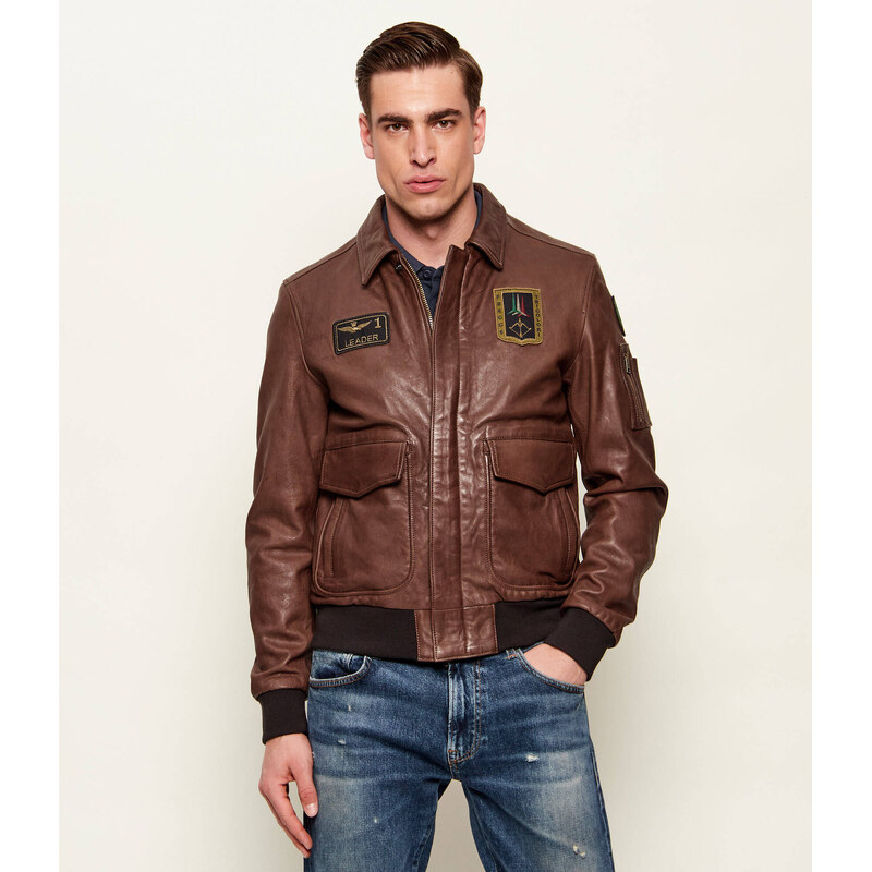 Aeronautica Militare Kožená bunda | regular fit 114378209