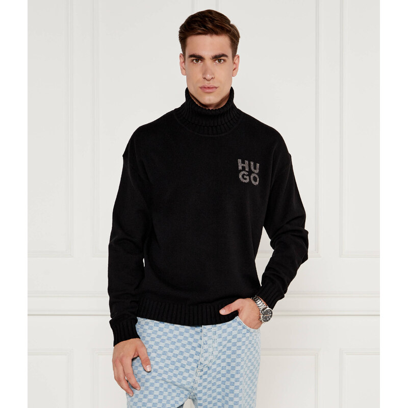 HUGO Vlněný svetr San Toby-L | Relaxed fit