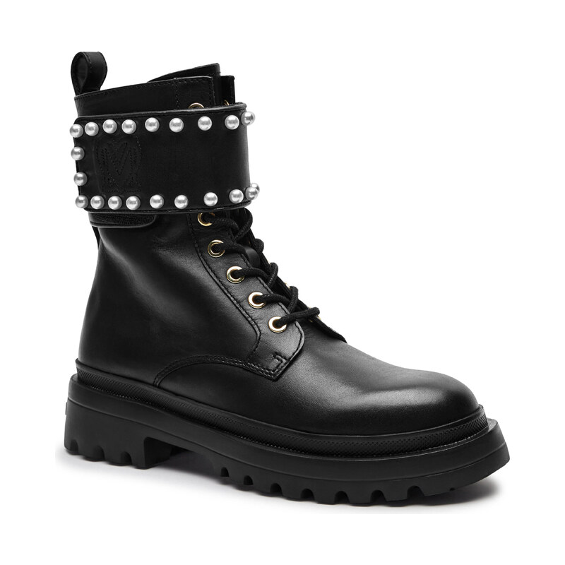 Love Moschino Kožené kotníkové boty 100387325