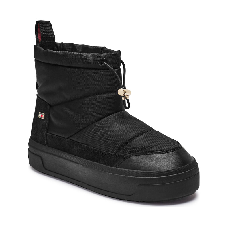 Tommy Hilfiger Sněhule Flag Nylon Mini Snowboot s přídavkem kůže