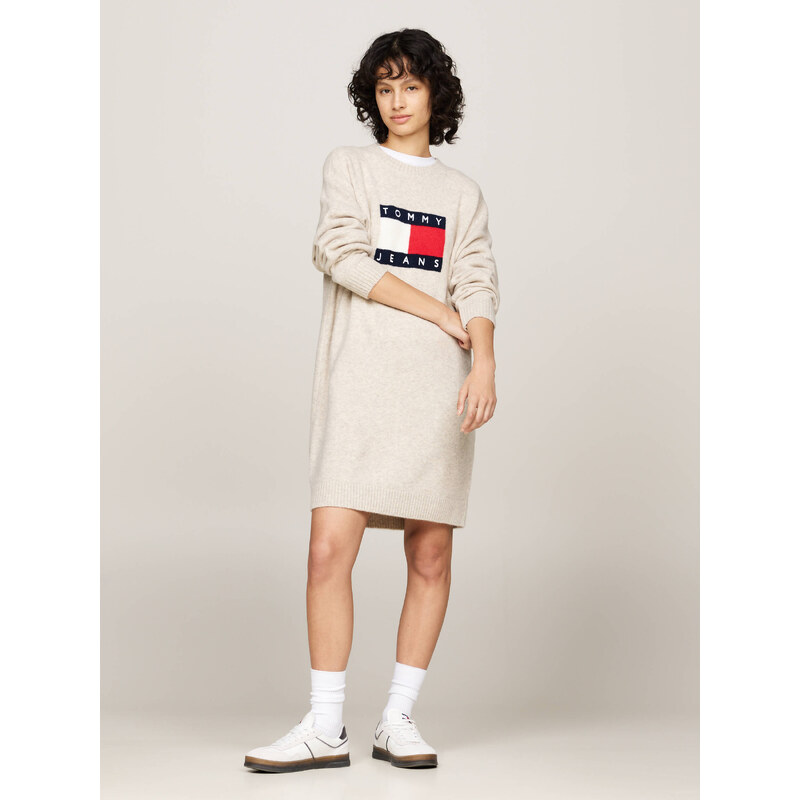 Tommy Jeans Šaty | s příměsí vlny 100022824