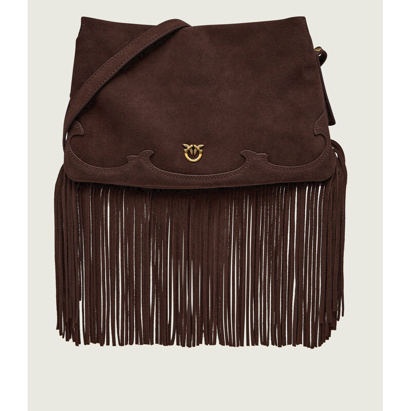 Pinko Kabelka na rameno TRIPLET MINI FRINGES | semiš