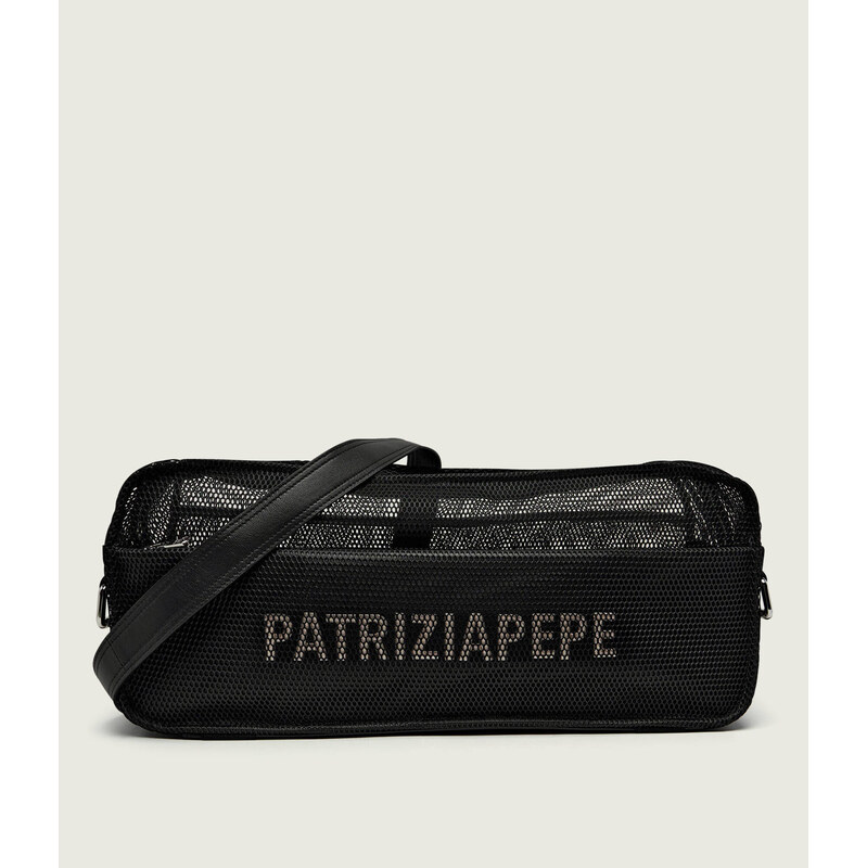 Patrizia Pepe Sportovní taška s přídavkem kůže