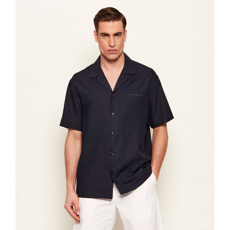 Emporio Armani Košile | Relaxed fit přidáním lnu