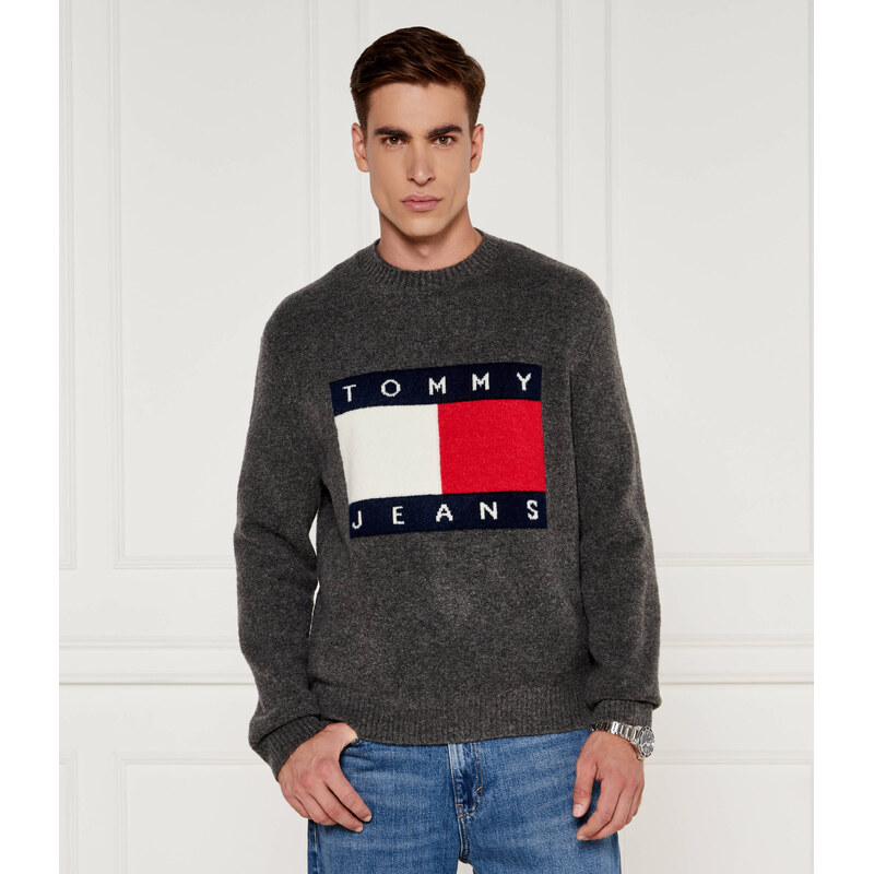 Tommy Jeans Svetr | Regular Fit | s příměsí vlny