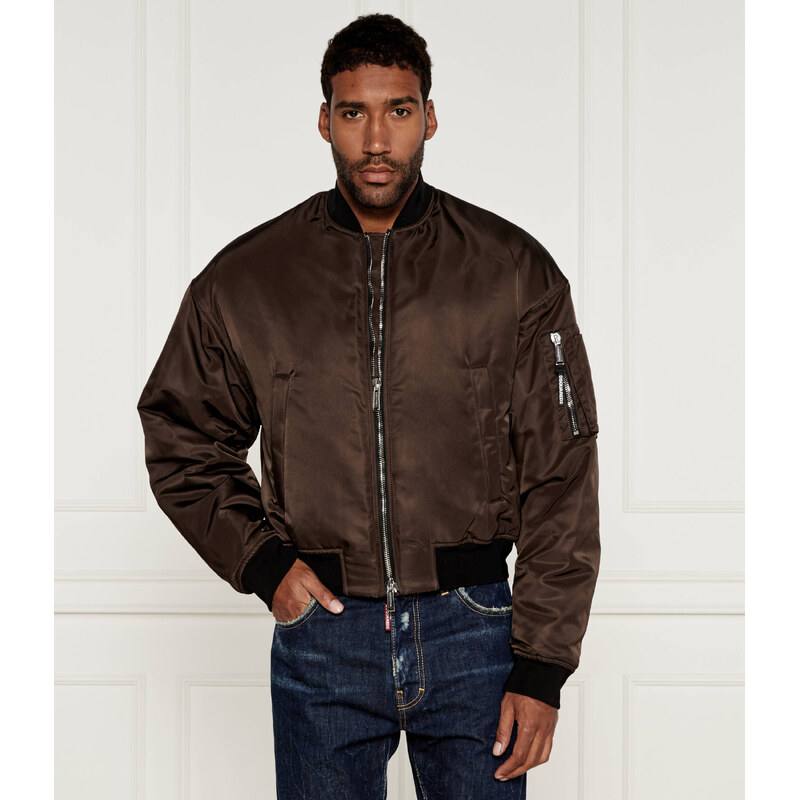 Dsquared2 Bunda bomber 80s v bronzově hnědém tónu