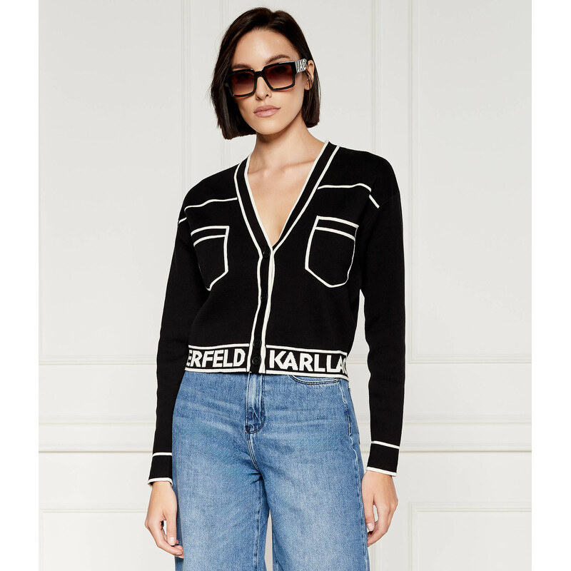 Karl Lagerfeld Kardigan | Regular Fit | s příměsí vlny