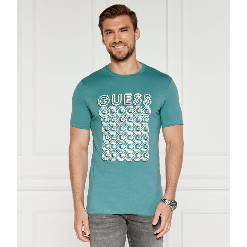 GUESS Tričko G CHAIN | Slim Fit