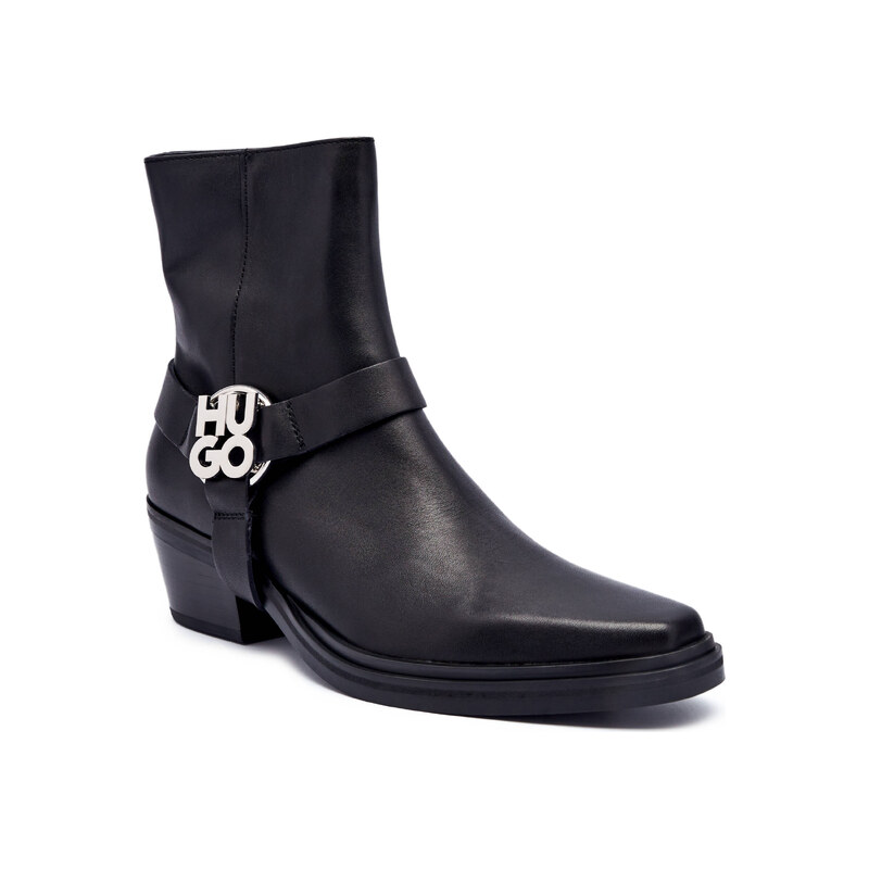 HUGO Kožené kovbojské boty Kody_Bootie_LT 93639382