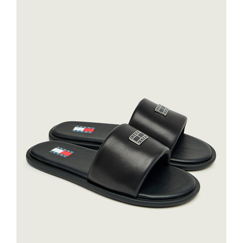 Tommy Jeans Kožené pantofle