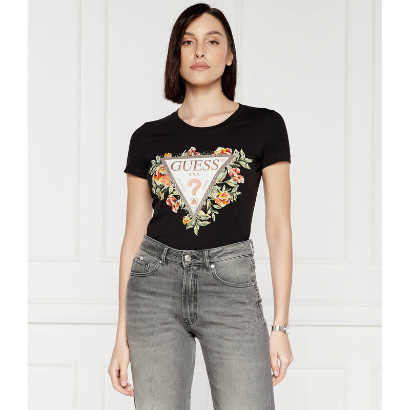 GUESS Tričko TRIANGLE FLOWERS | Regular Fit 92434387
