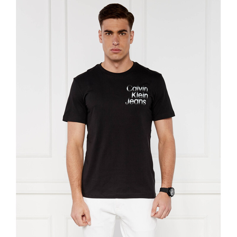 Calvin Klein Jeans Tričko DIFFUSED STACKED | Regular Fit