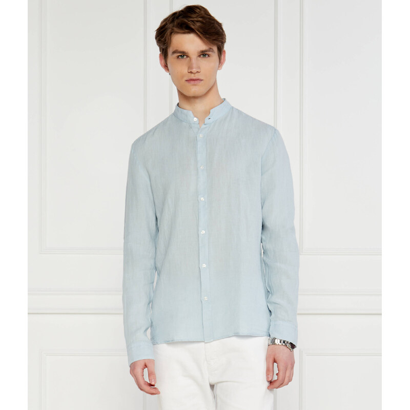 HUGO Lněná košile Elvory | Slim Fit