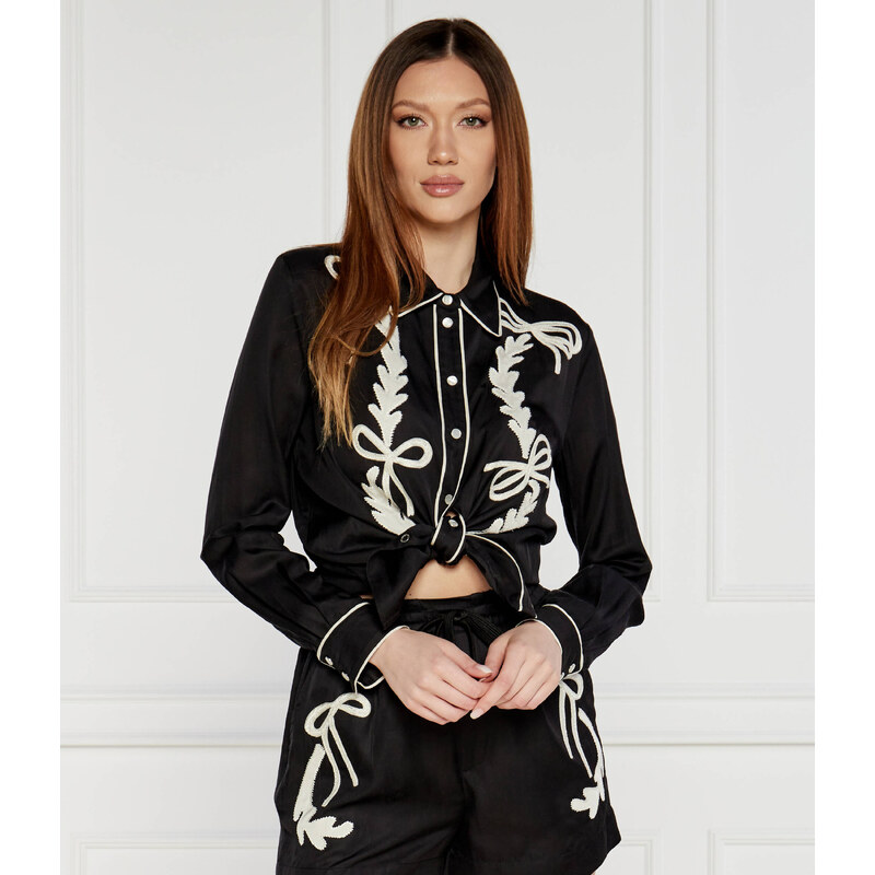 Pinko Saténová košile RICAMATO | Regular Fit