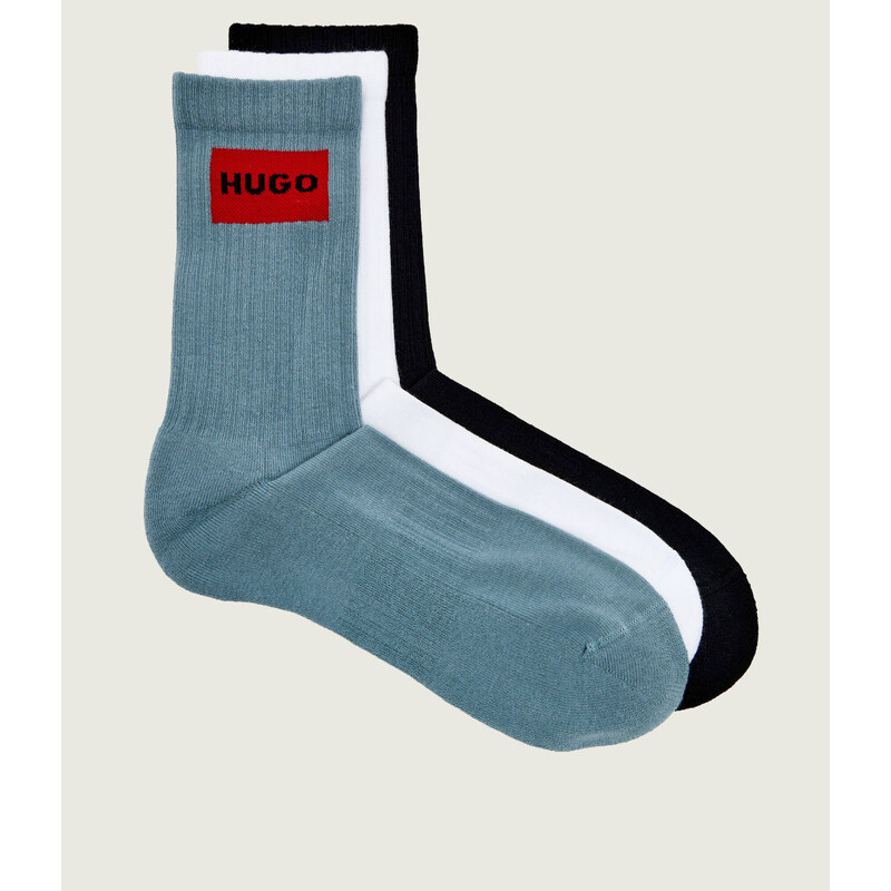 Hugo Bodywear Ponožky 3-pack 3P QS RIB LABEL CC