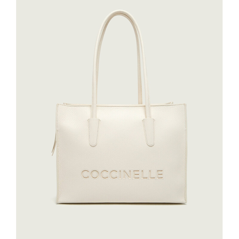 Coccinelle Kožená kabelka shopper COCCINELLE MYRTHA