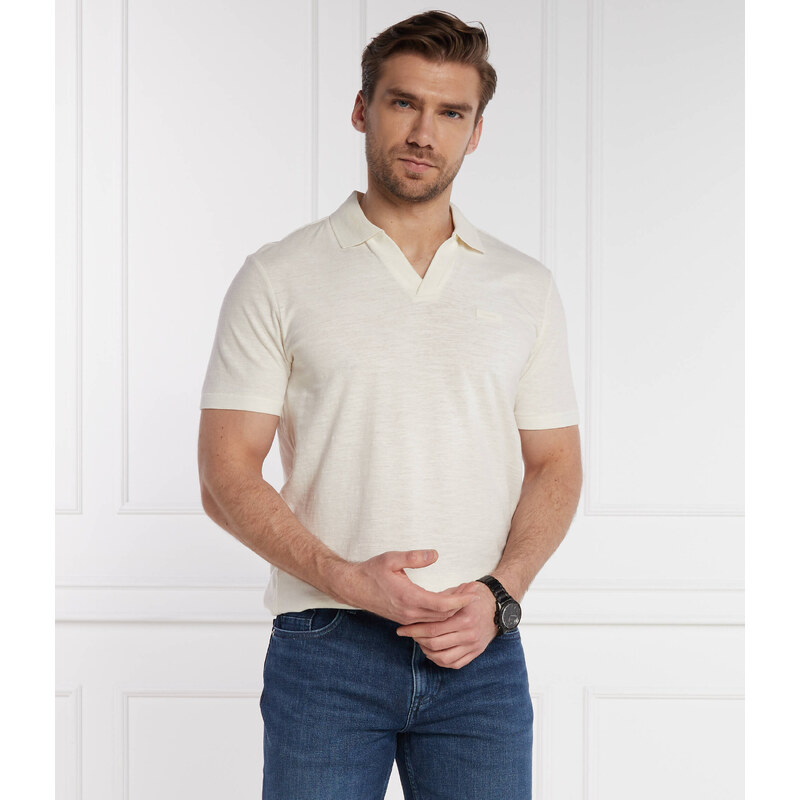 Calvin Klein Polokošile | Regular Fit přidáním lnu